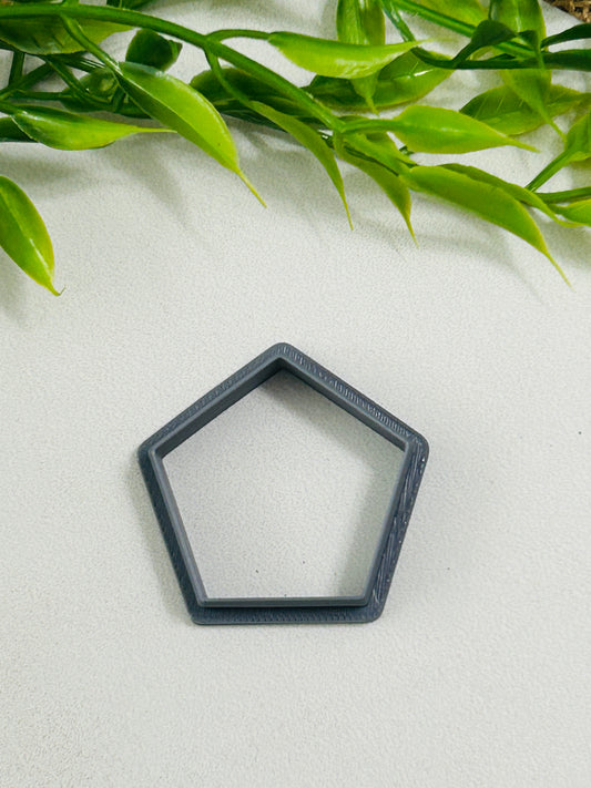 Pentagon Outline Polymer Clay Cutter 6 Sizes You Choose