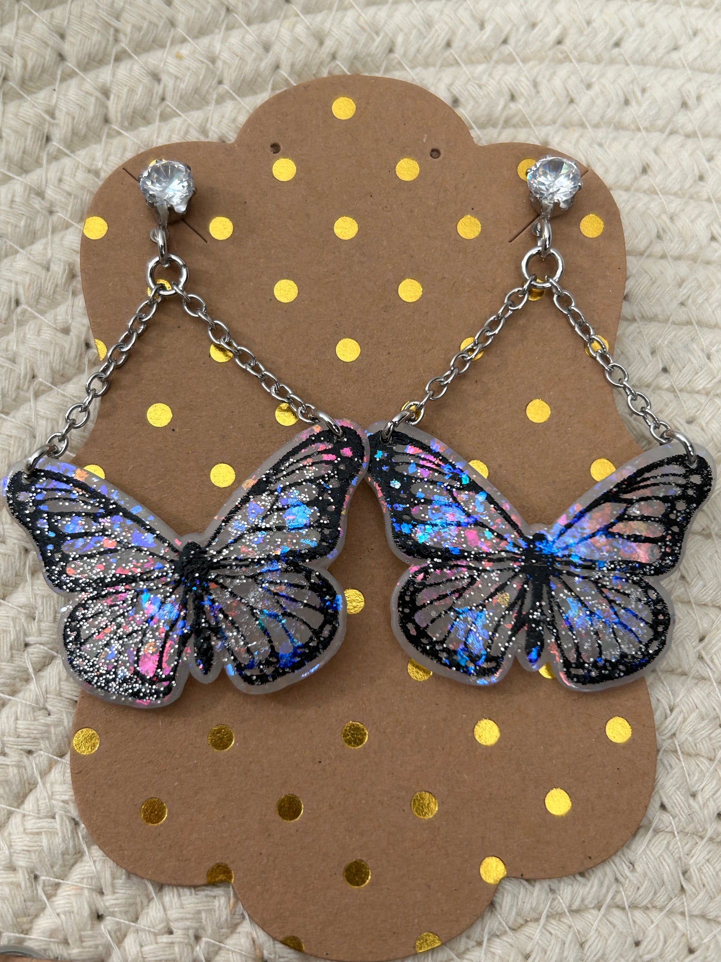 Butterfly Fantasy Wings Statement Dangle Earrings