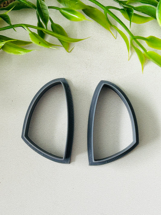 2pc Offset Shield Outline Cutter Set Polymer Clay Cutter 6 Sizes You Choose