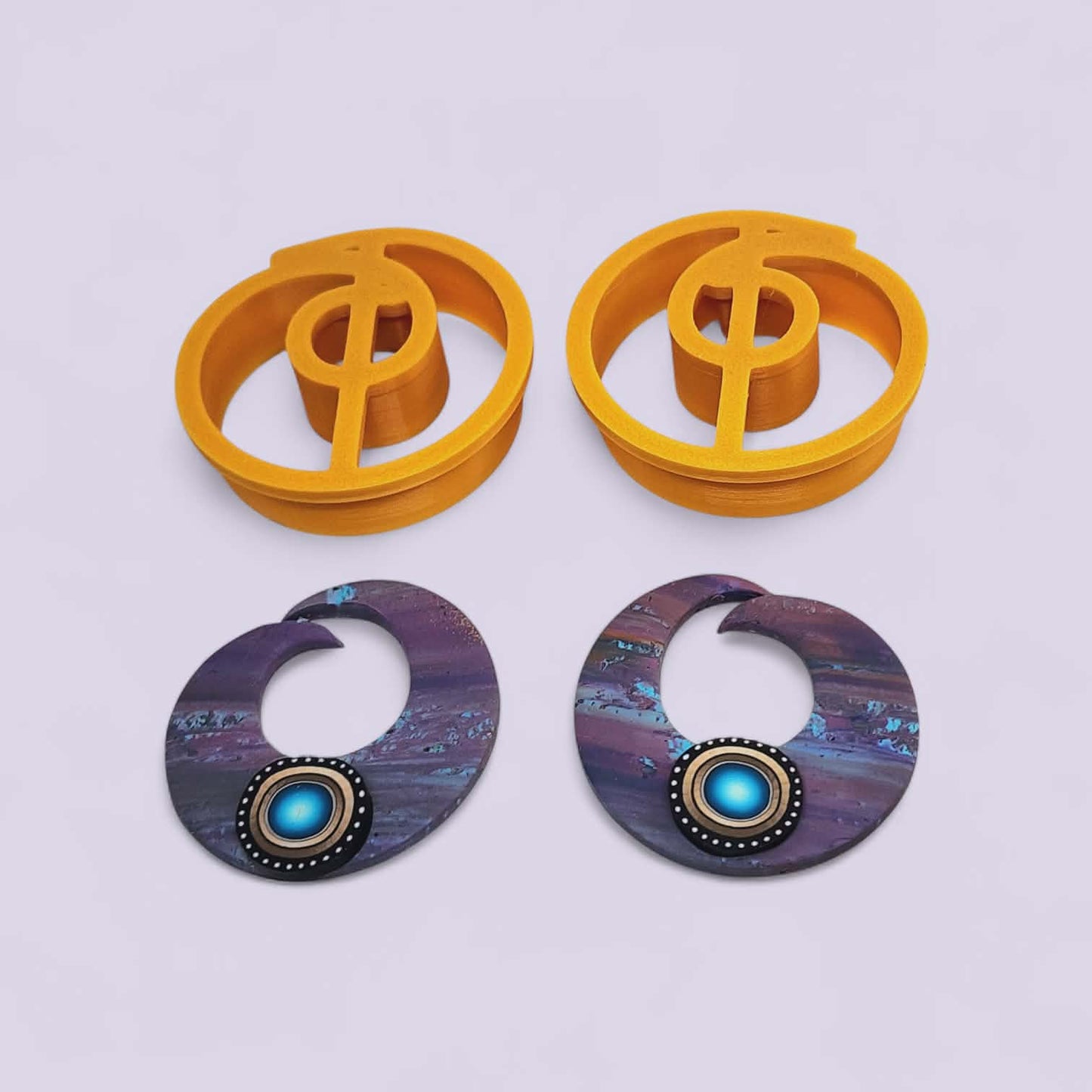 2pc Curvy Spiral Outline Cutter Set Polymer Clay Cutter 6 Sizes You Choose