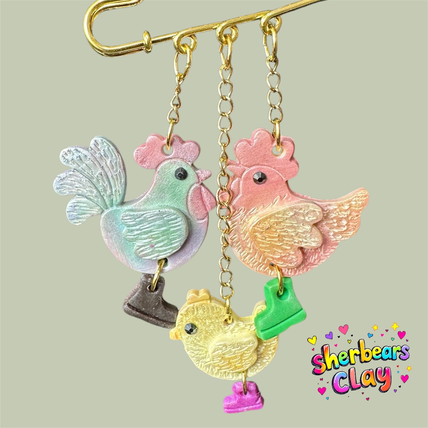 4pc Whimsical Chick Chicken or Rooster Imprint Polymer Clay Cutter Set 8 Sizes You Choose