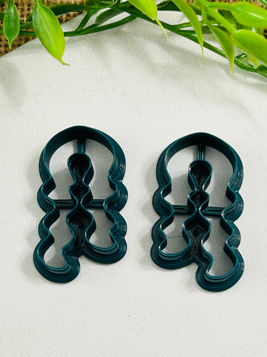 2pc Asymmetrical Wavy Arch Cutter Set Polymer Clay Cutter 6 Sizes You Choose