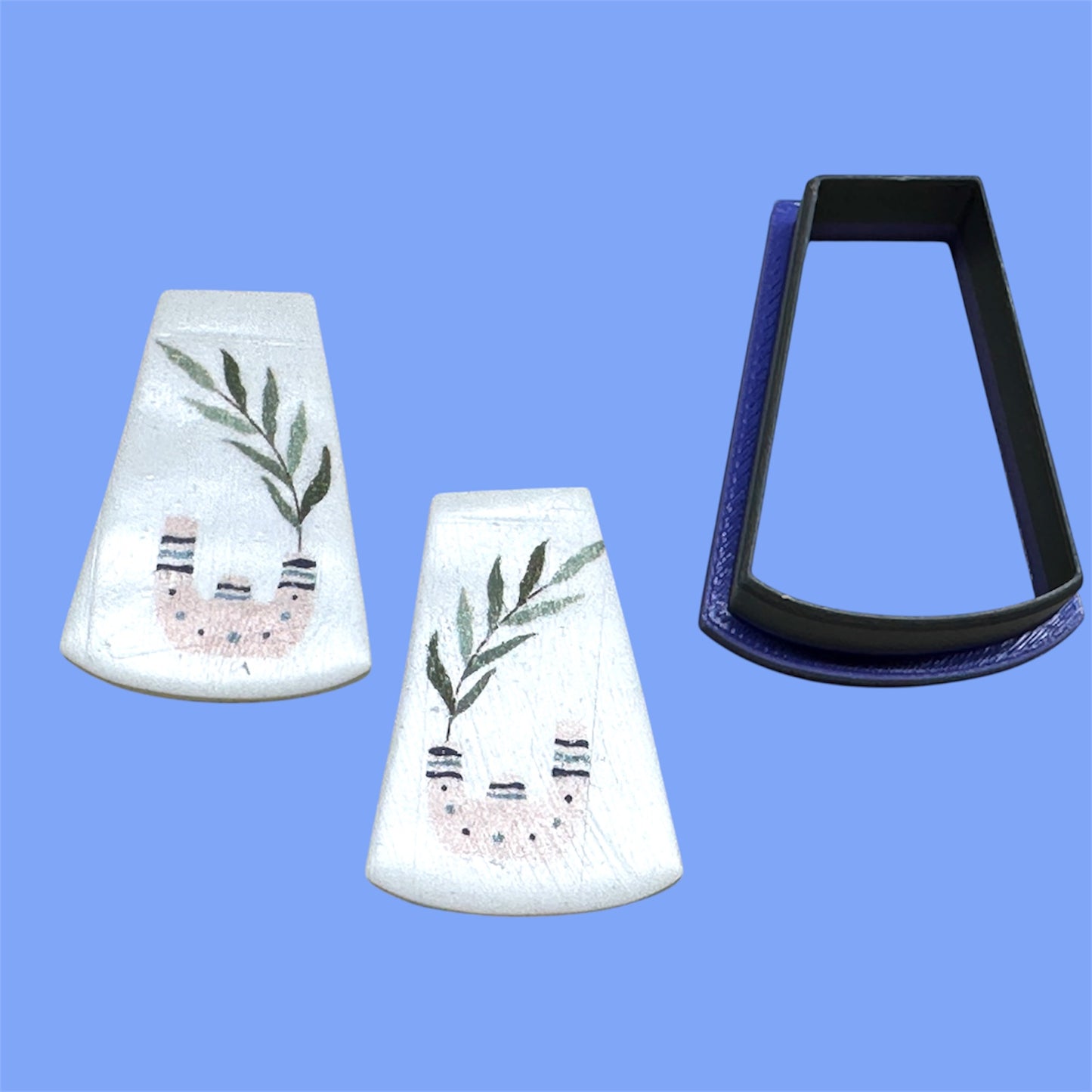 Curved Trapezoid Outline Polymer Clay Cutter 6 Sizes You Choose