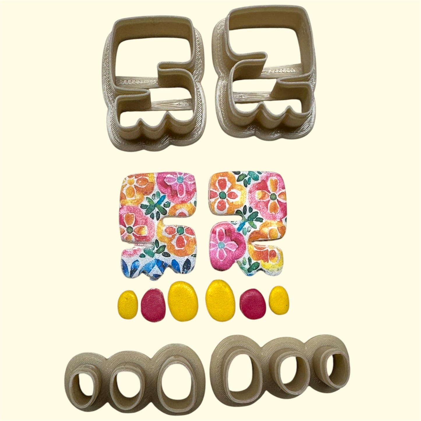 2Pc Siumi Combo Dangle Polymer Clay Cutter Set 4 Sizes Available You Choose