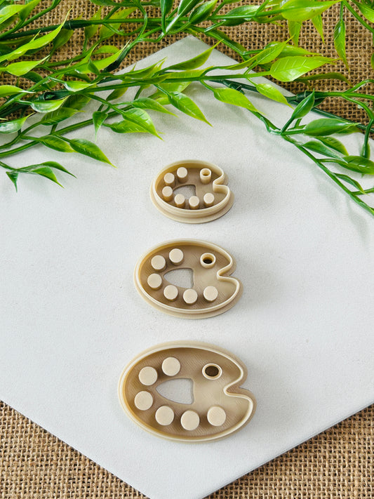 Paint Palette Imprint Polymer Clay Cutter 6 Sizes You Choose