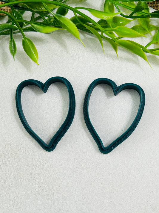 2pc Heart Leaf Pothos Outline Cutter Set Polymer Clay Cutter 6 Sizes You Choose