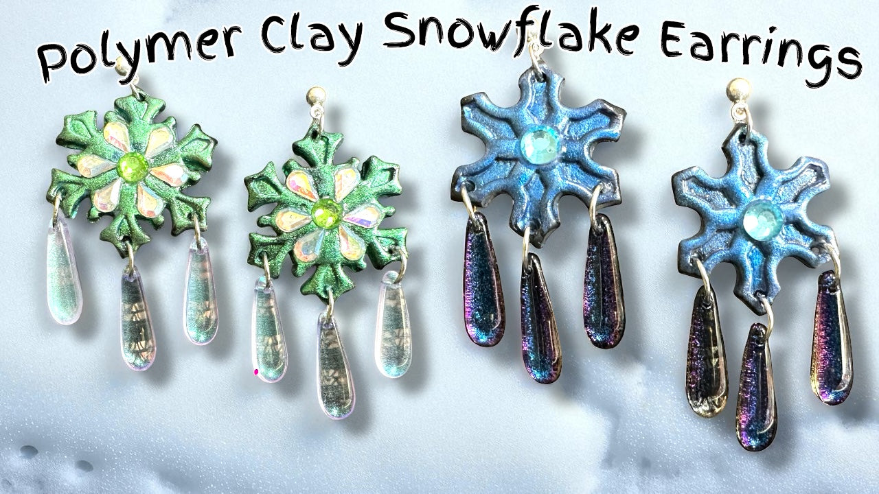 Snowflake Imprint Style 8 Polymer Clay Cutter 2 Sizes You Choose