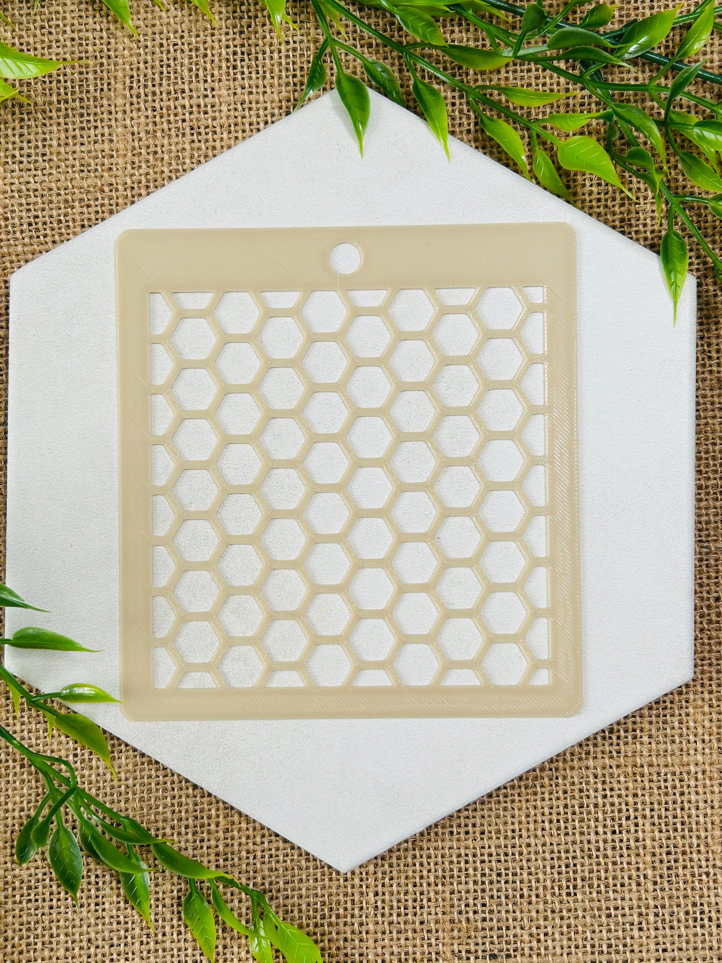 Honeycomb Stencil For Polymer Clay