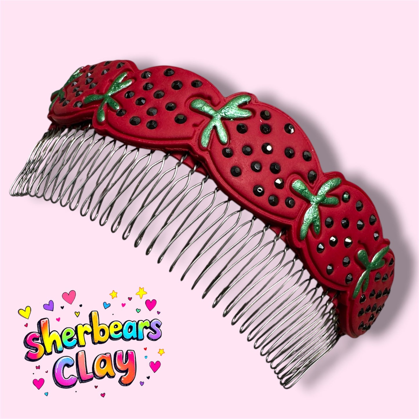 Strawberry Headband Bracelet or Bookmark Polymer Clay Cutter TPAB