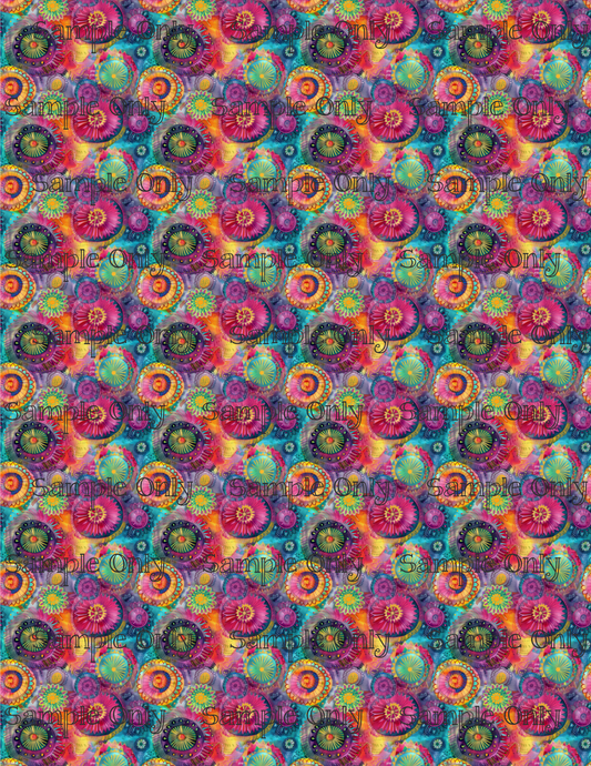 Abstract Boho Circles Pattern Set 1 Pattern Image Transfer Sheet For Polymer Clay