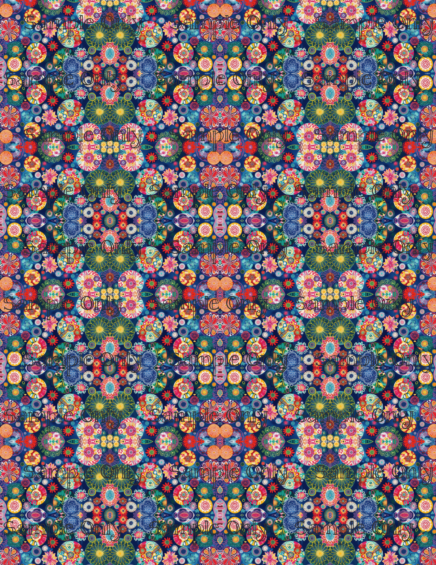 Abstract Floral Lantern Festival Pattern Image Transfer Sheet For Polymer Clay