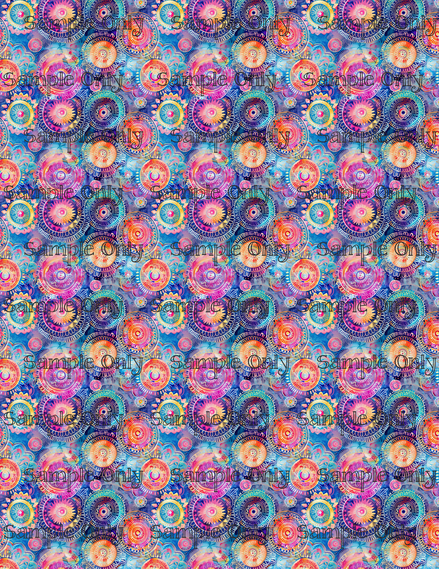Abstract Boho Circles Pattern Set 2 Pattern Image Transfer Sheet For Polymer Clay