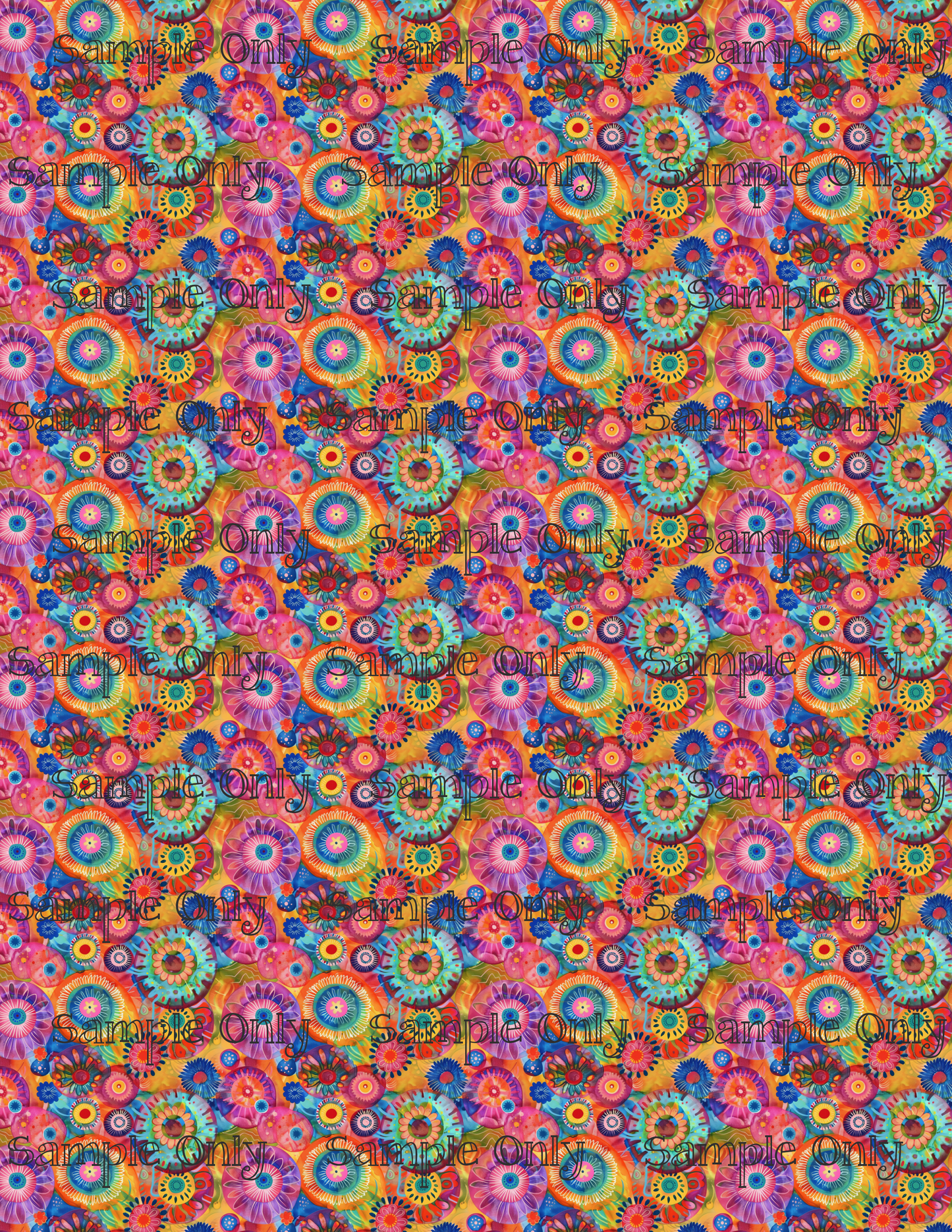 Abstract Boho Circles Pattern Set 3 Pattern Image Transfer Sheet For Polymer Clay