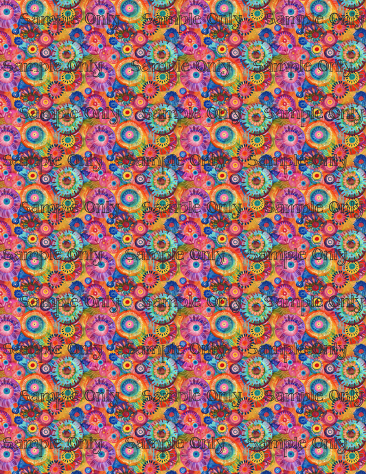 Abstract Boho Circles Pattern Set 3 Pattern Image Transfer Sheet For Polymer Clay