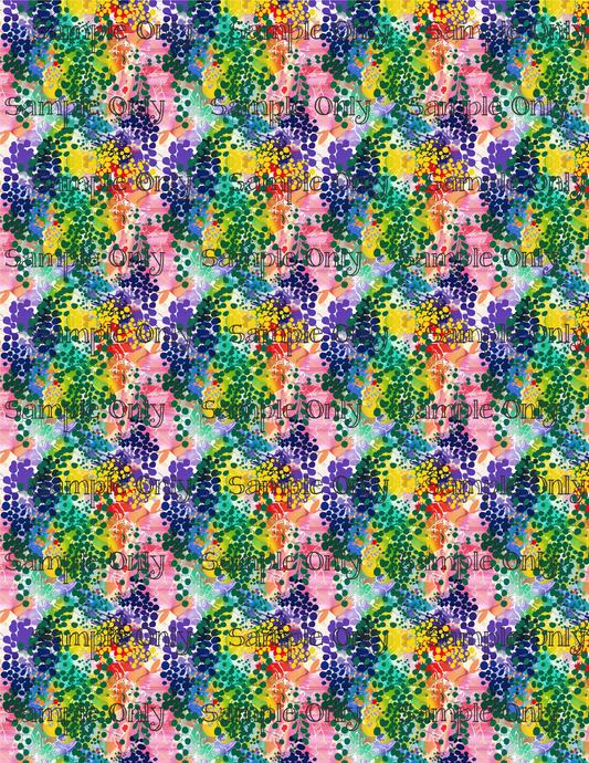 Abstract Dotty Vineyard Pattern Image Transfer Sheet For Polymer Clay