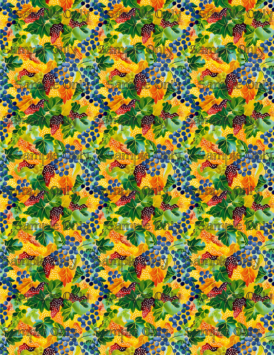 Abstract Dotty Grapevines Pattern Image Transfer Sheet For Polymer Clay