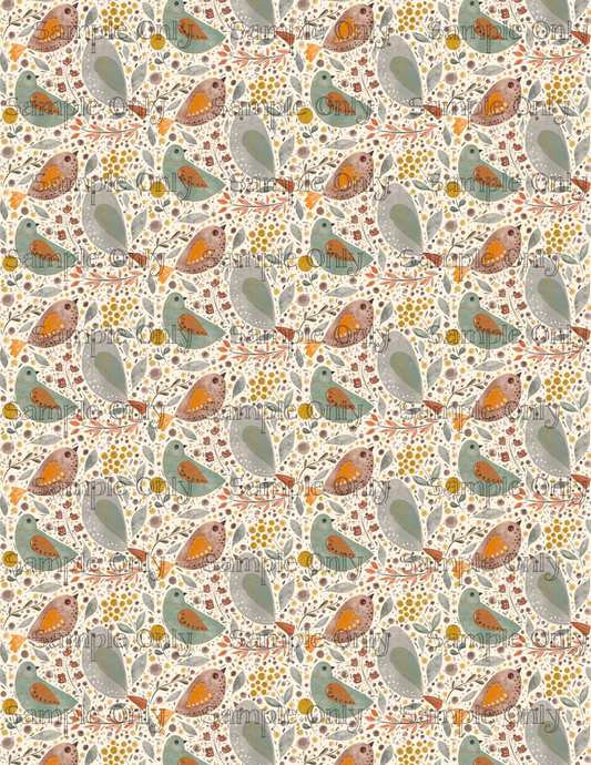 Autumn Bird Printable Image Sheet For Polymer Clay Transfer Decal DIGITAL FILE OR PRINTED