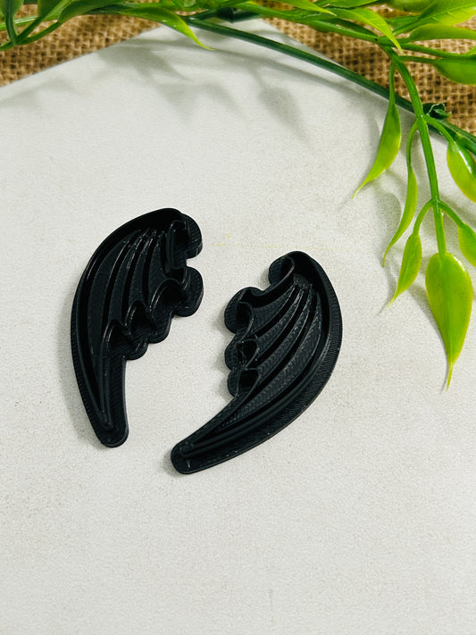 2pc Demon Wing Imprint Cutter Set Polymer Clay Cutter