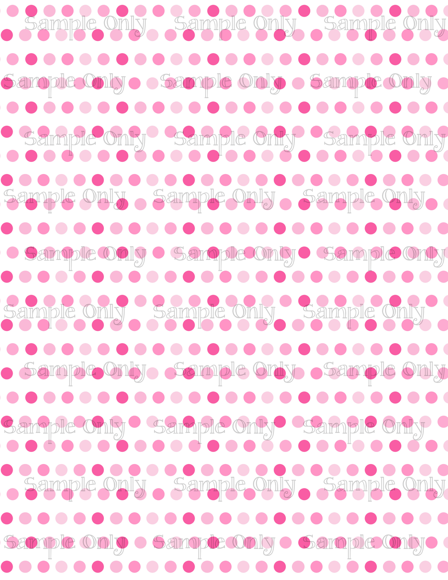 Pink Polka Dot Pattern Set-08 Image Sheet For Polymer Clay Transfer Decal DIGITAL FILE OR PRINTED