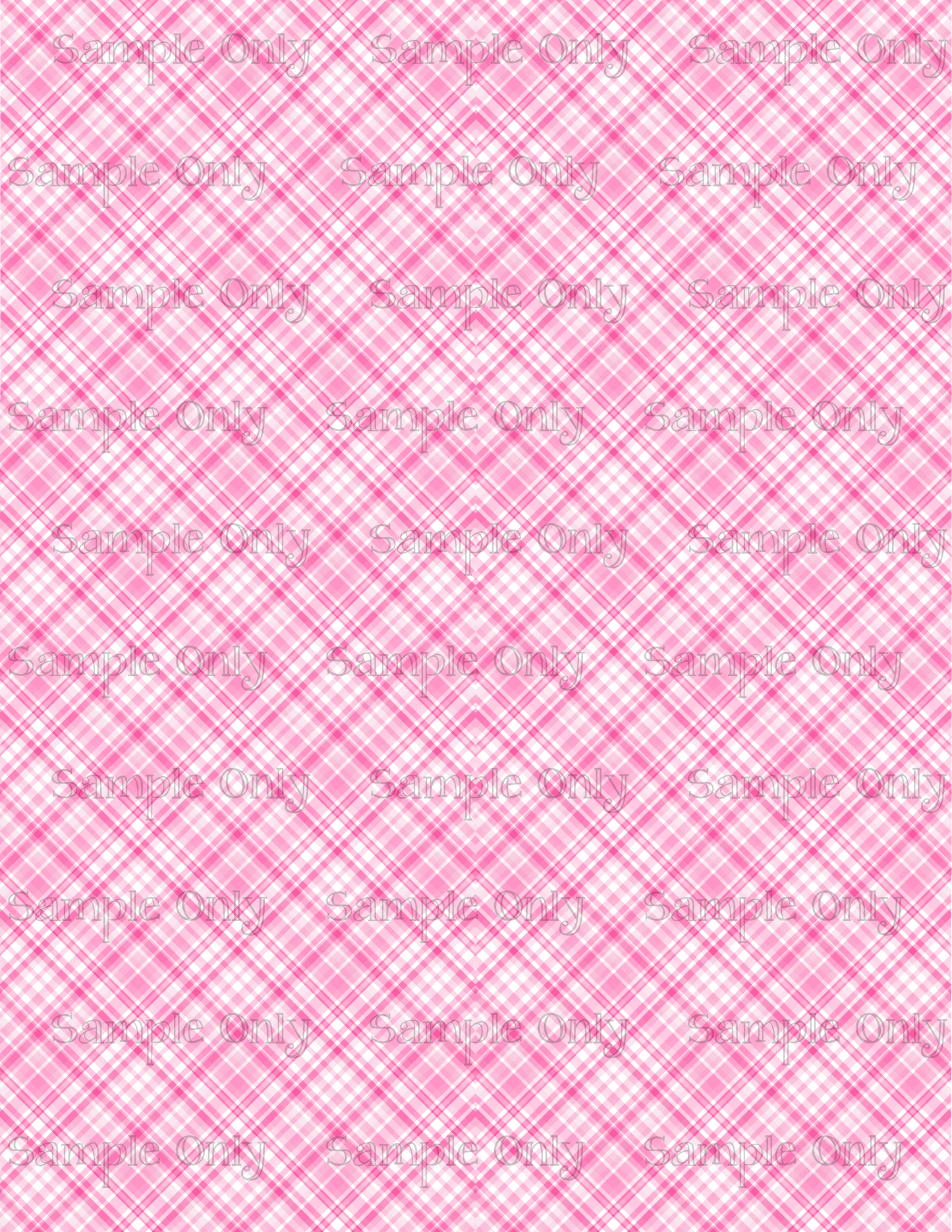 Pink And White Plaid Pattern Set-10 Image Sheet For Polymer Clay Transfer Decal DIGITAL FILE OR PRINTED