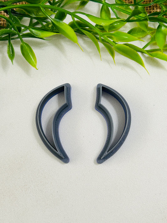 2pc Curved Claw Outline Cutter Set Polymer Clay Cutter 6 Sizes You Choose