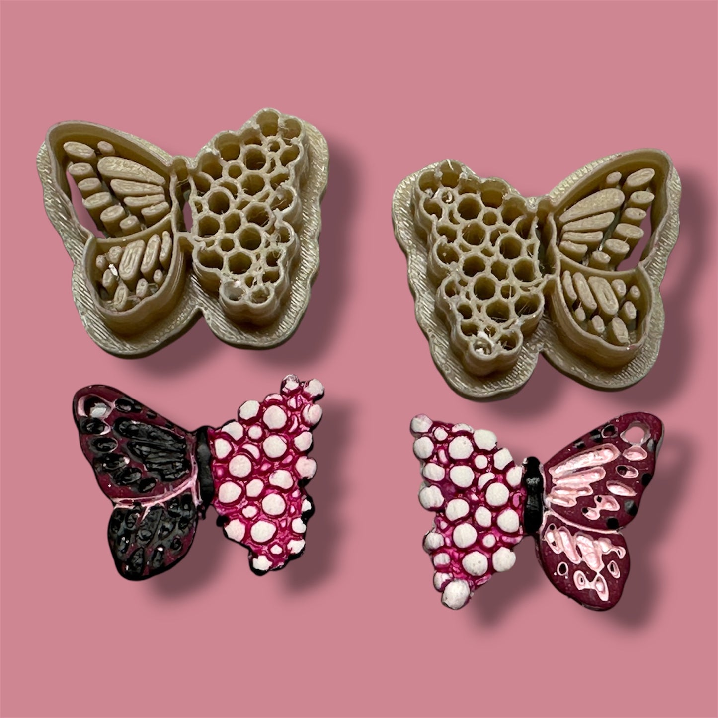 Daisy Butterfly Polymer Clay Cutter Set 2 Styles and 5 Sizes YOU CHOOSE