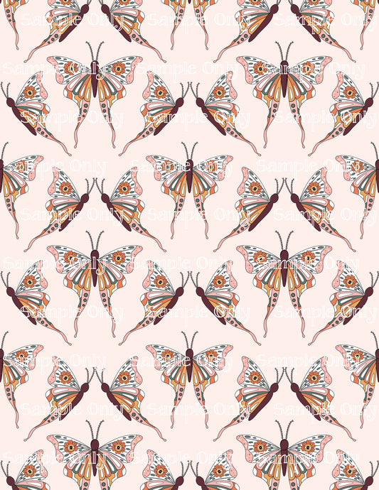 Boho Butterfly Image Sheet For Polymer Clay Transfer Decal DIGITAL FILE OR PRINTED Boho1