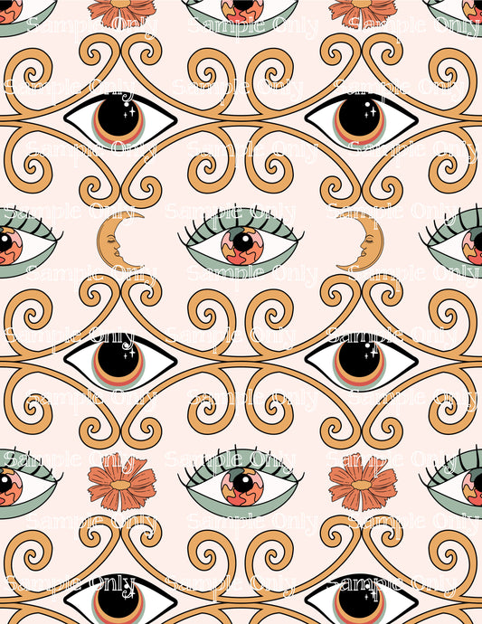 Boho Floral Eyes Image Sheet For Polymer Clay Transfer Decal DIGITAL FILE OR PRINTED Boho6