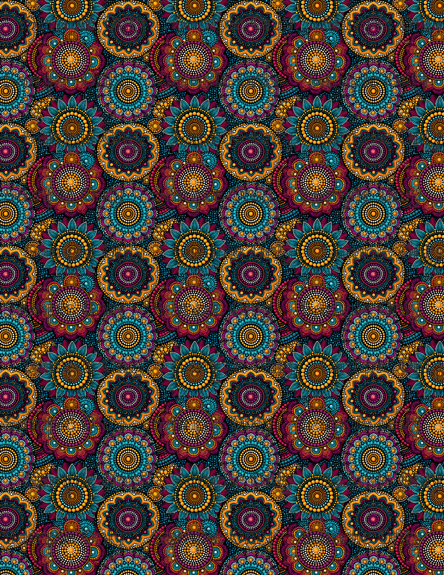 Boho Medallion Pattern Set 1 Image Transfer Sheet For Polymer Clay