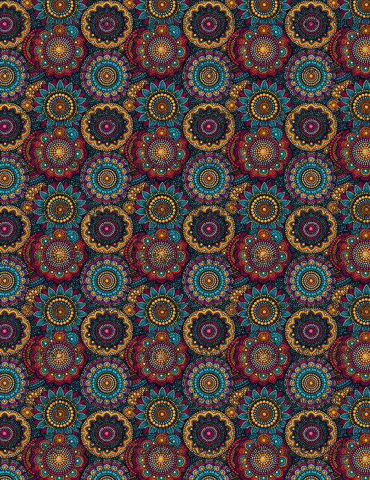 Boho Medallion Pattern Set 1 Image Transfer Sheet For Polymer Clay