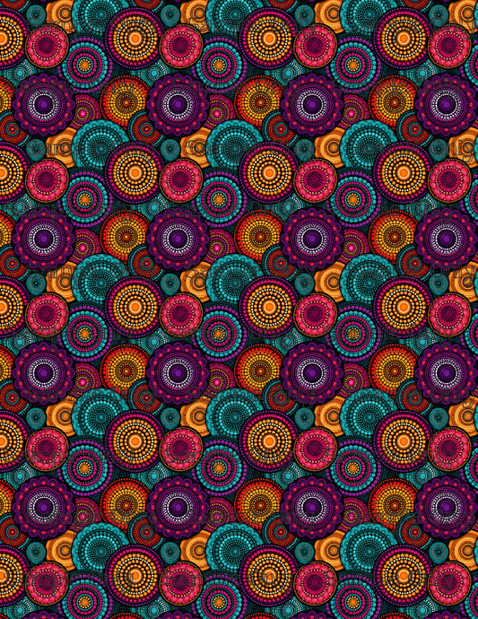 Boho Medallion Pattern Set 2 Image Transfer Sheet For Polymer Clay