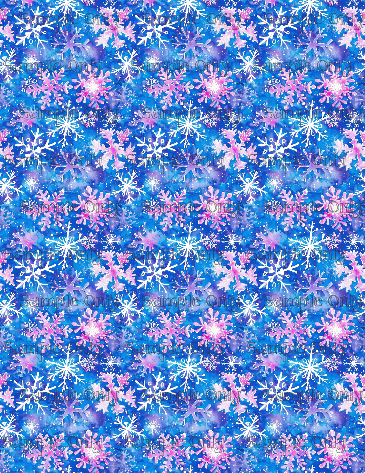 Bold Snowflakes Style 2 Pattern Image Sheet For Polymer Clay Transfer Decal DIGITAL FILE OR PRINTED