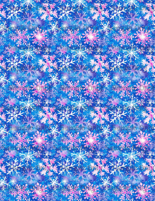 Bold Snowflakes Style 2 Pattern Image Sheet For Polymer Clay Transfer Decal DIGITAL FILE OR PRINTED