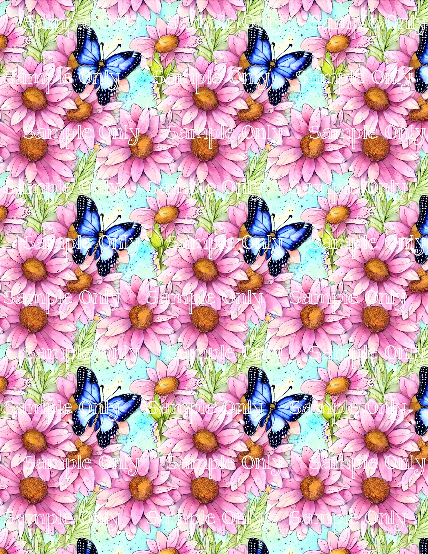 Butterflies in a Flower Field Floral Image Sheet For Polymer Clay Transfer Decal DIGITAL FILE OR PRINTED BF11