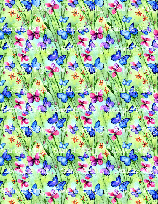 Butterfly Wild Flower Meadow Floral Image Sheet For Polymer Clay Transfer Decal DIGITAL FILE OR PRINTED BF08