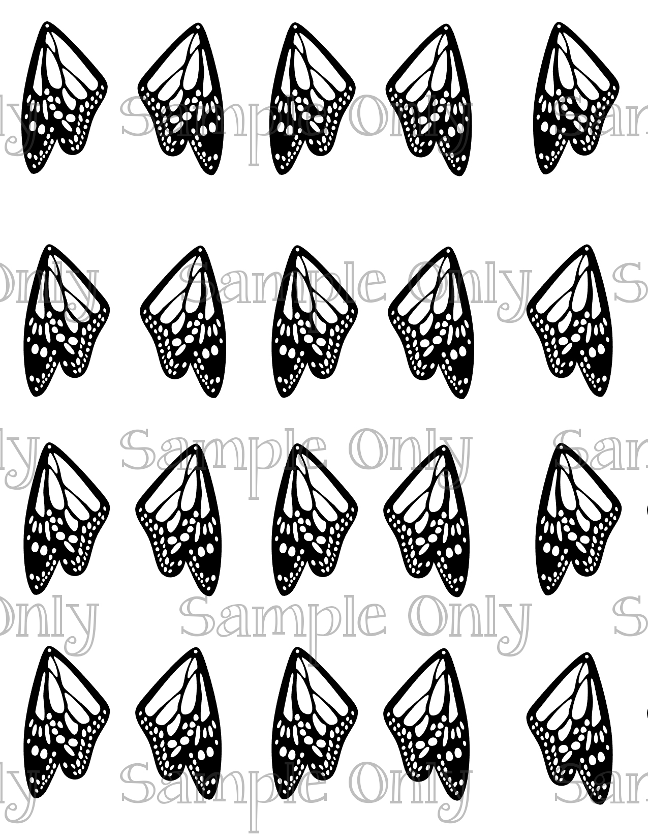 OJC X LLG Butterfly Wings 3 Styles Image For Polymer Clay Transfer Sheet DIGITAL OR PRINTED