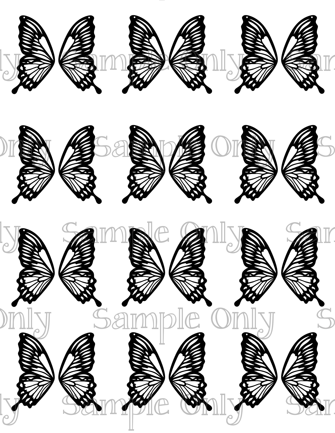 OJC X LLG Butterfly Wings 3 Styles Image For Polymer Clay Transfer Sheet DIGITAL OR PRINTED