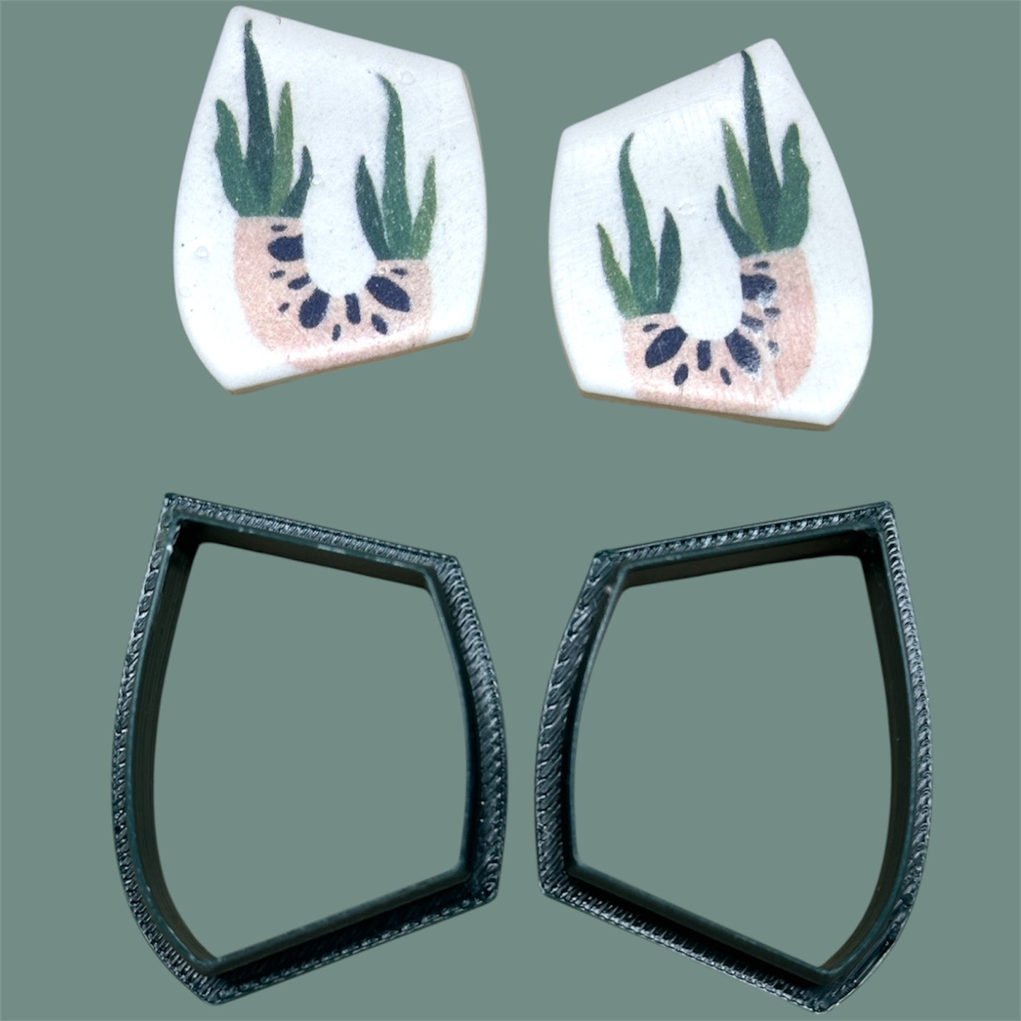 2pc Organic Shape 7 Outline Cutter Set Polymer Clay Cutter 6 Sizes You Choose