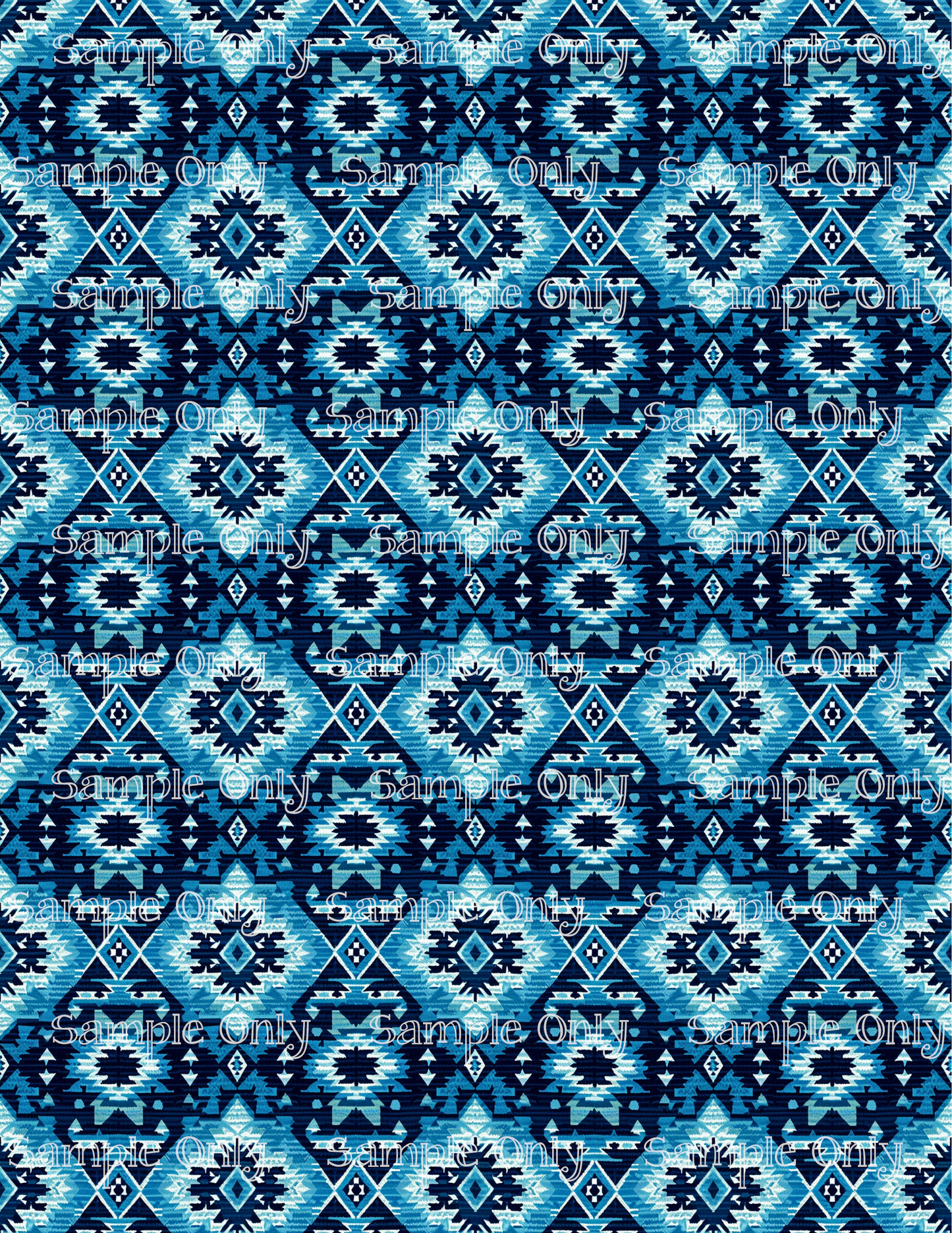 Aztec Blues Pattern PRINTED Image Sheet For Polymer Clay Transfer Decal 4 STYLES TO CHOOSE FROM Clay Boutique x LLG Collab