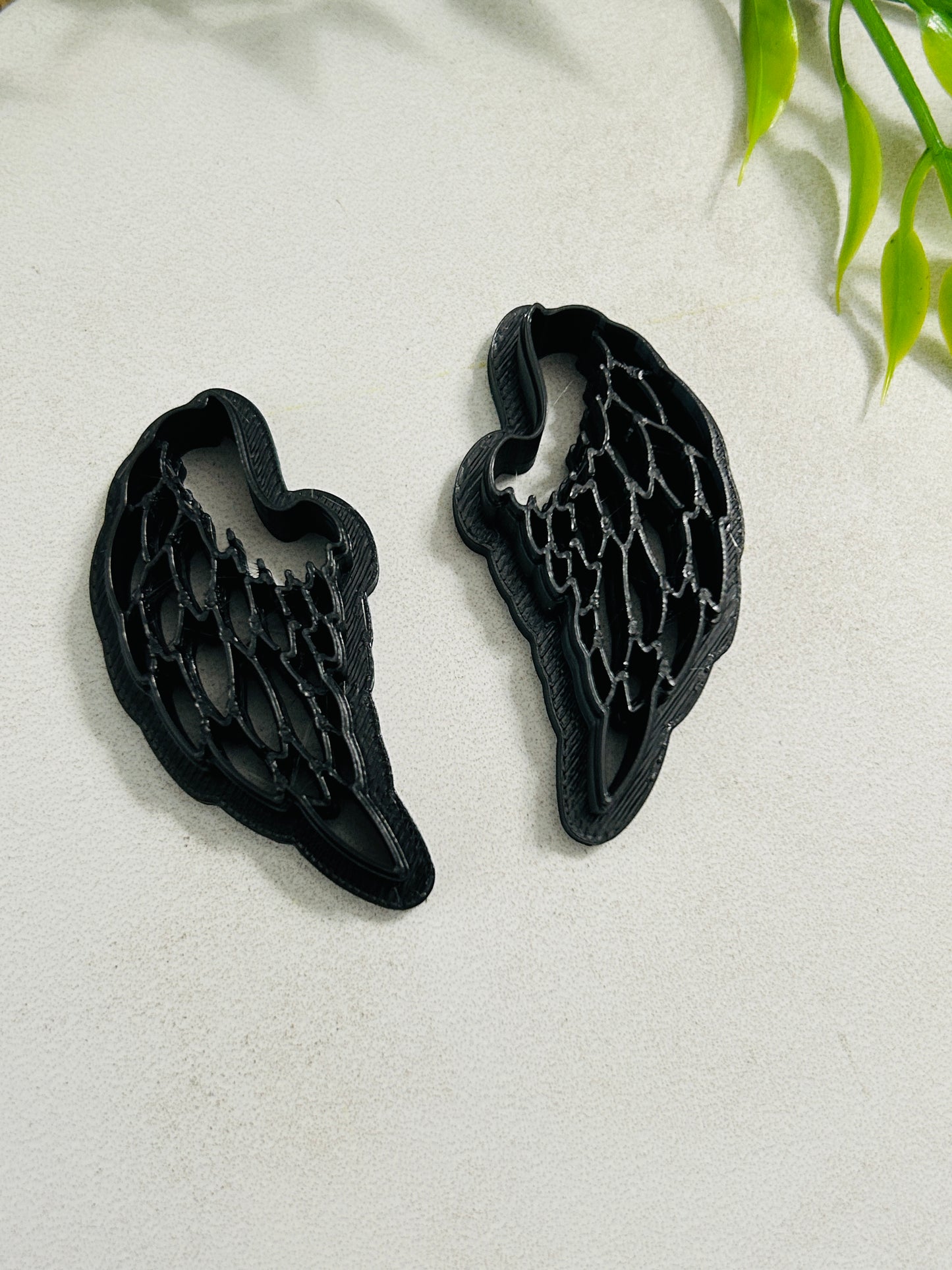 2pc Angel Wing Imprint Cutter Set Polymer Clay Cutter