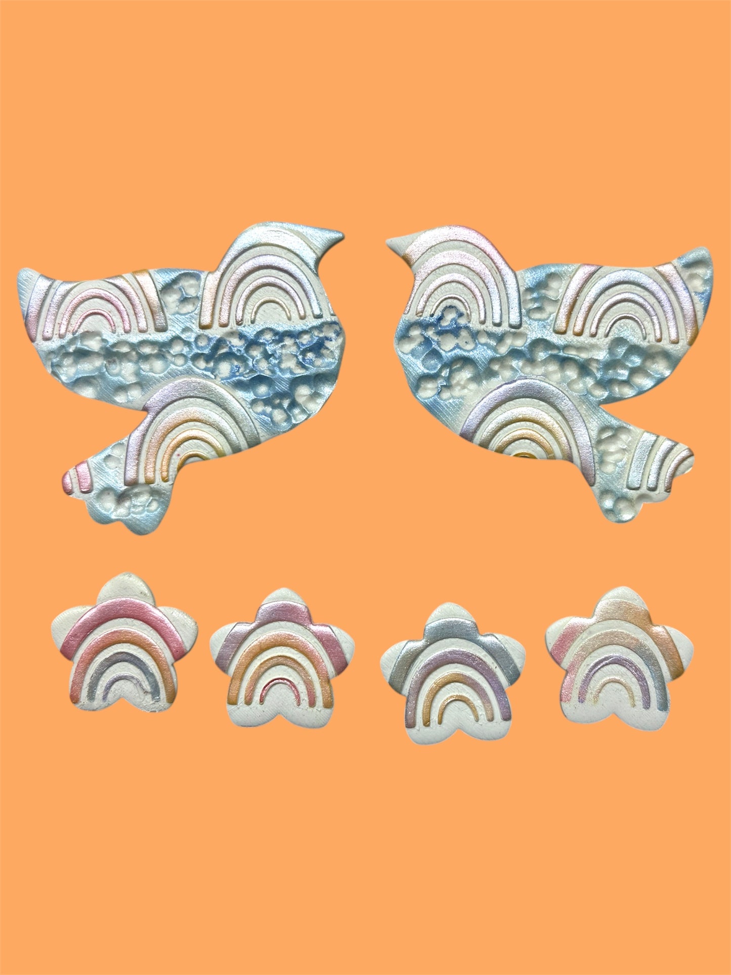 Rainbow Stencil For Polymer Clay