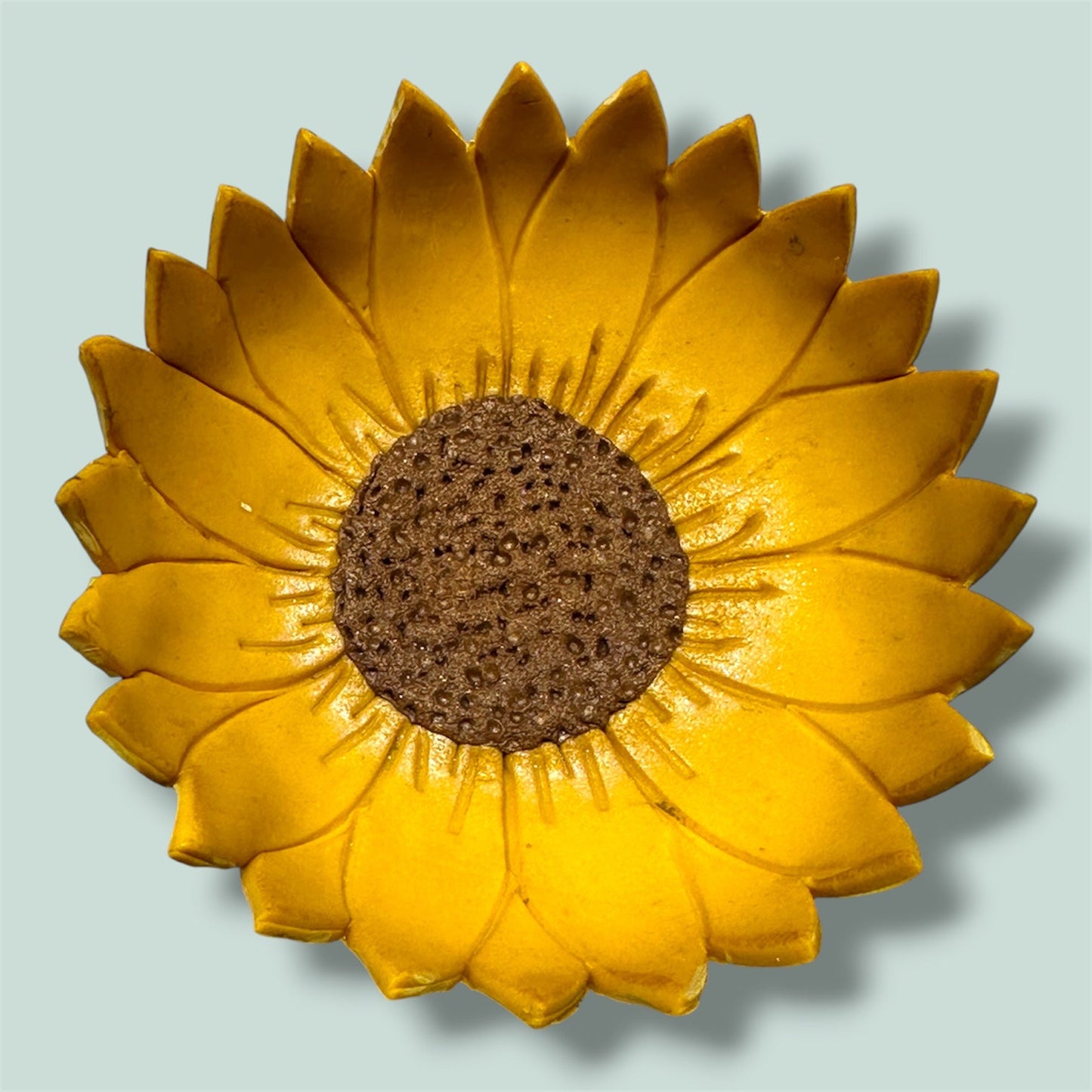 Sunflower Trinket Dish Or Wall Hanging Imprinted Polymer Clay Cutter
