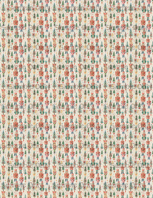 Christmas Nutcracker Pattern Image Sheet For Polymer Clay Transfer Decal DIGITAL FILE OR PRINTED