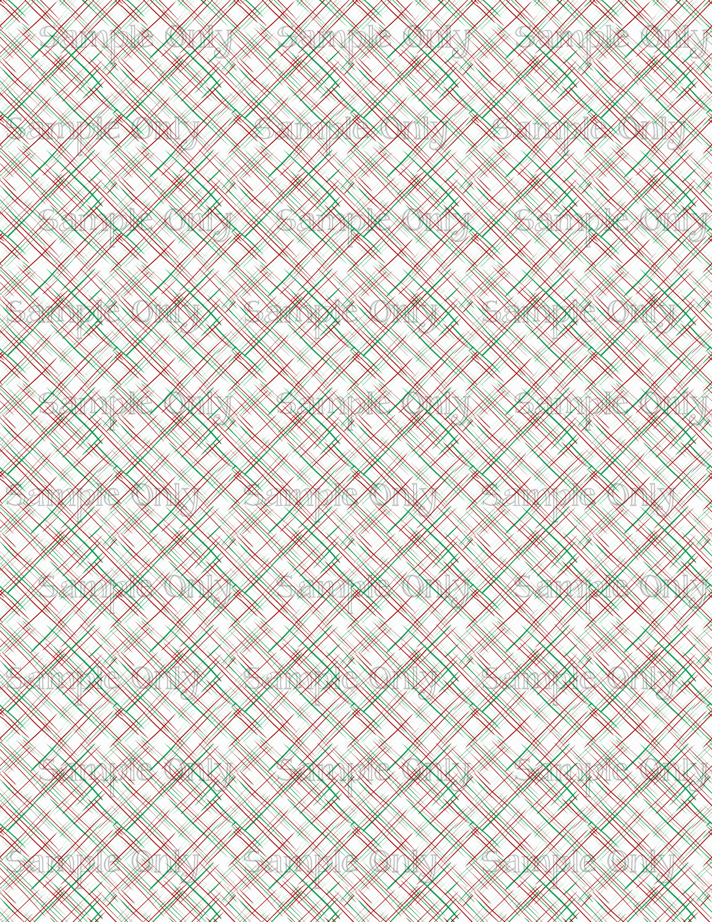 Christmas Plaid 02 Pattern Image Sheet For Polymer Clay Transfer Decal DIGITAL FILE OR PRINTED