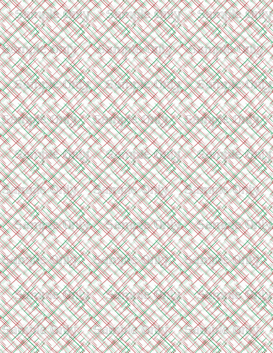 Christmas Plaid 02 Pattern Image Sheet For Polymer Clay Transfer Decal DIGITAL FILE OR PRINTED