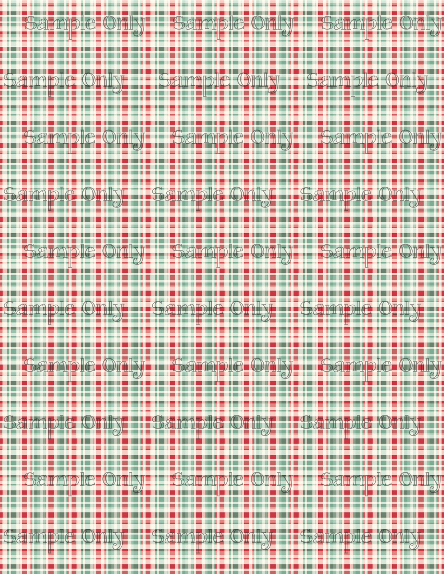 Christmas Plaid 03 Pattern Image Sheet For Polymer Clay Transfer Decal DIGITAL FILE OR PRINTED