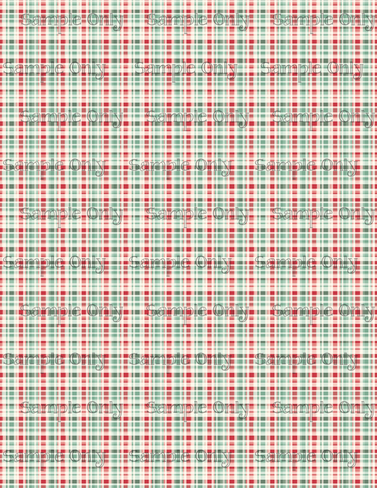 Christmas Plaid 03 Pattern Image Sheet For Polymer Clay Transfer Decal DIGITAL FILE OR PRINTED