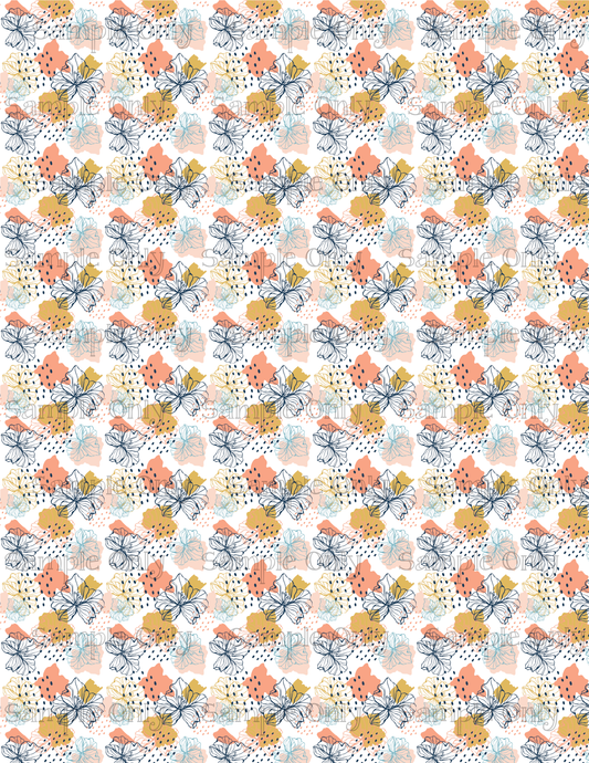 Boho Monstera Leaves Set-01 Pattern Image Sheet For Polymer Clay Transfer Decal DIGITAL FILE OR PRINTED