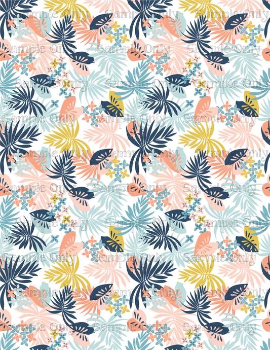 Boho Monstera Leaves Set-02 Pattern Image Sheet For Polymer Clay Transfer Decal DIGITAL FILE OR PRINTED