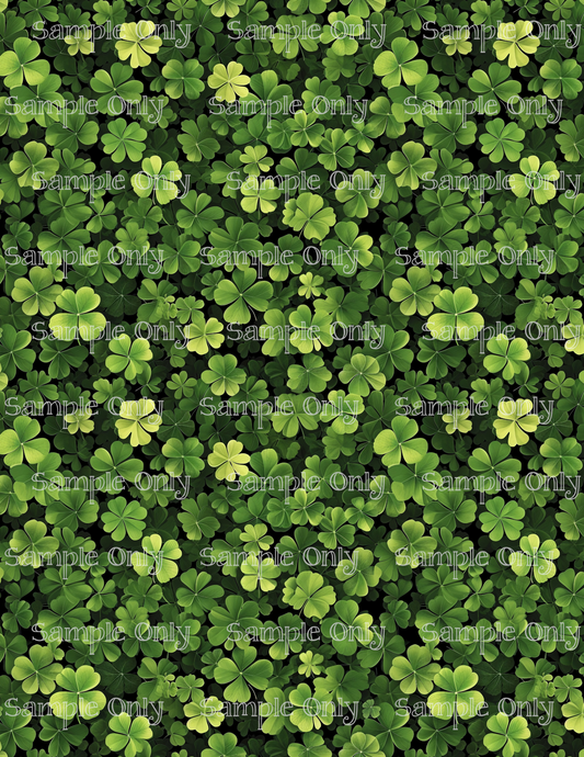 Clover Field Pattern Image Sheet For Polymer Clay Transfer Decal DIGITAL FILE OR PRINTED